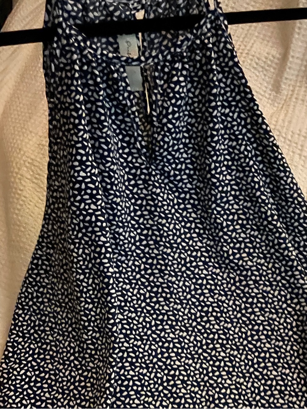 Perfect Peach- Adorable Sleeveless Navy and White Sling Neck..Size-XL